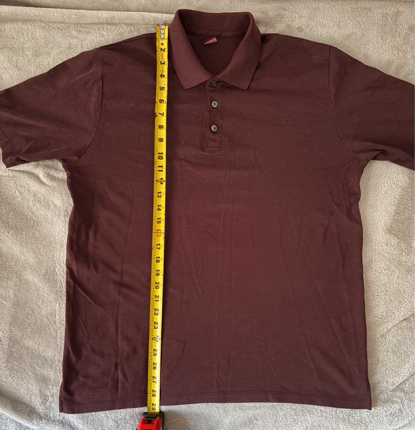 Men's Burgundy Polo Shirt - photo 4