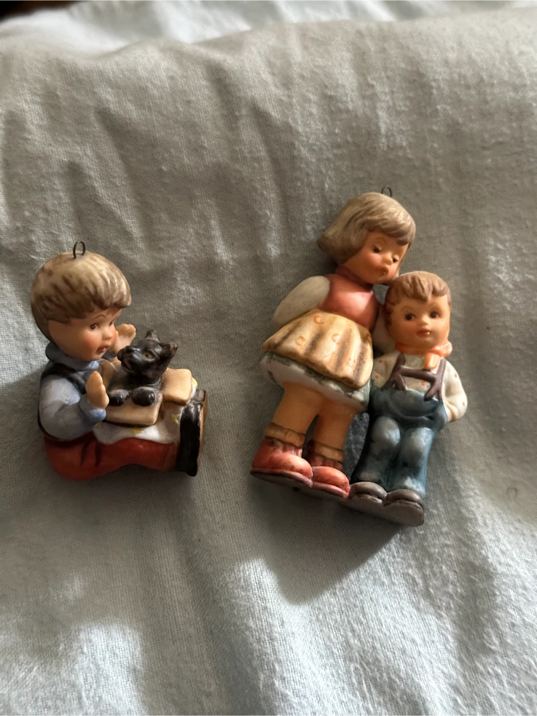 Pair Vintage 1997 Berta Hummel Christmas Ornaments Set