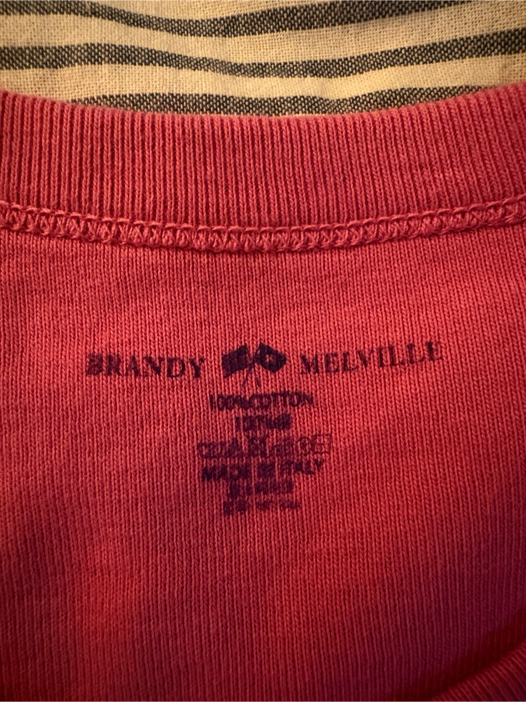 Brandy Melville Pink Cotton T-Shirt - photo 2
