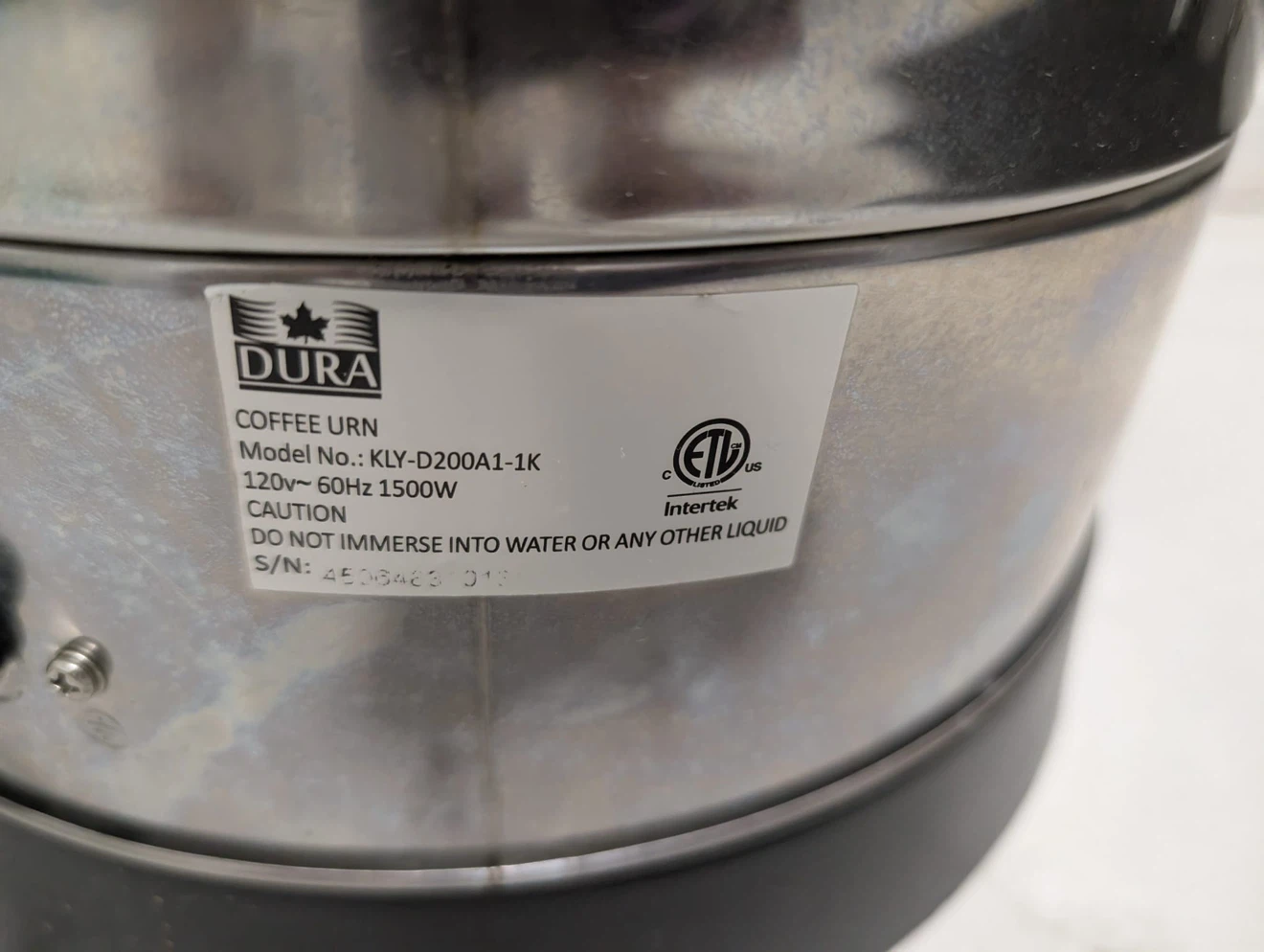 DURA Coffee Urn KLY-D200A1-1K - photo 2