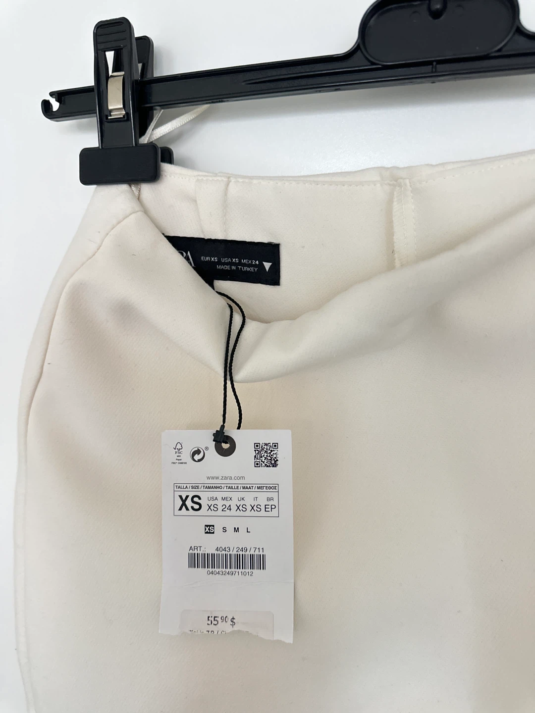 Zara Cream Mini Skort - Size XS - photo 3