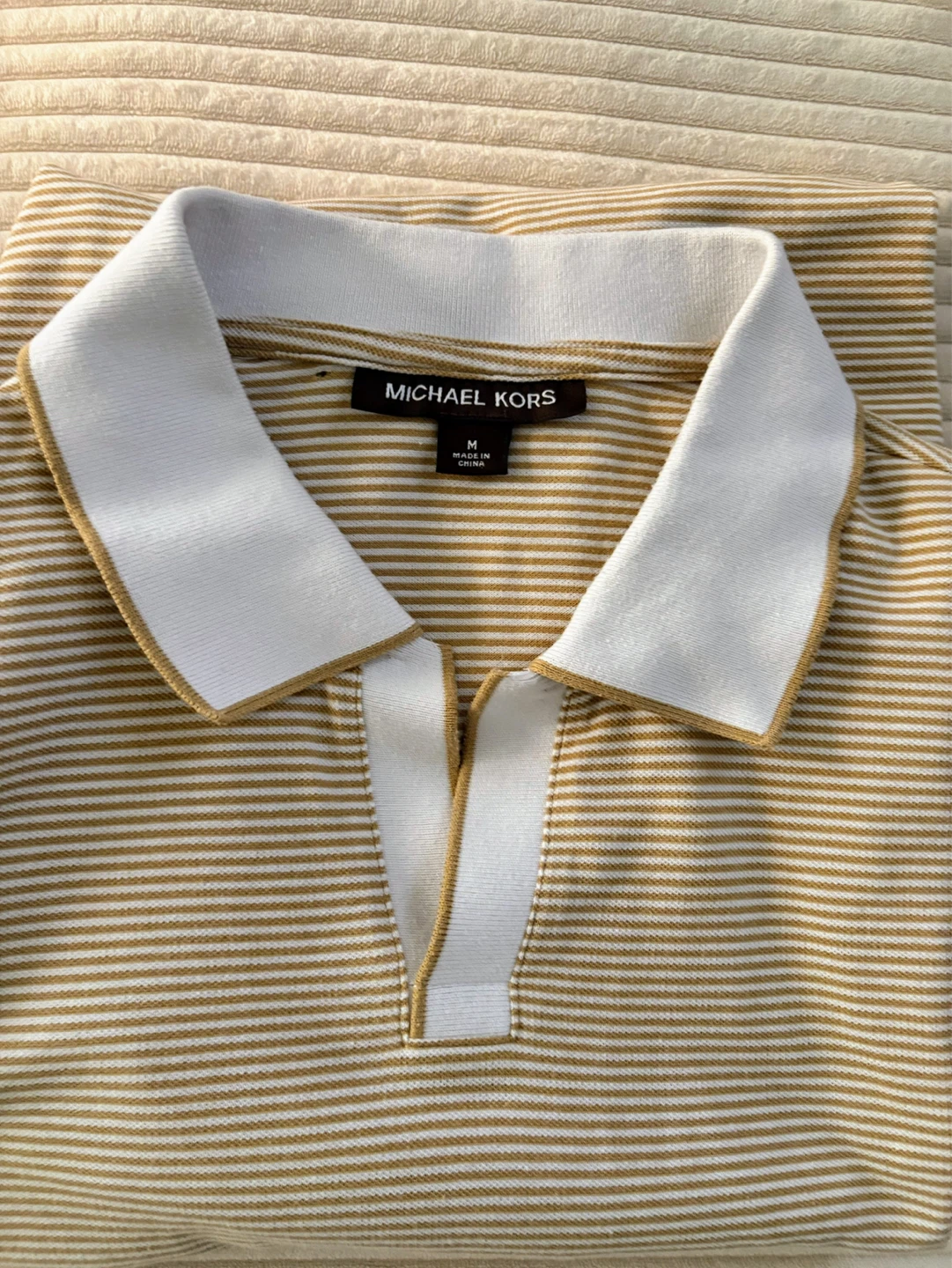 Michael Kors Striped Polo Shirt Size M - photo 4