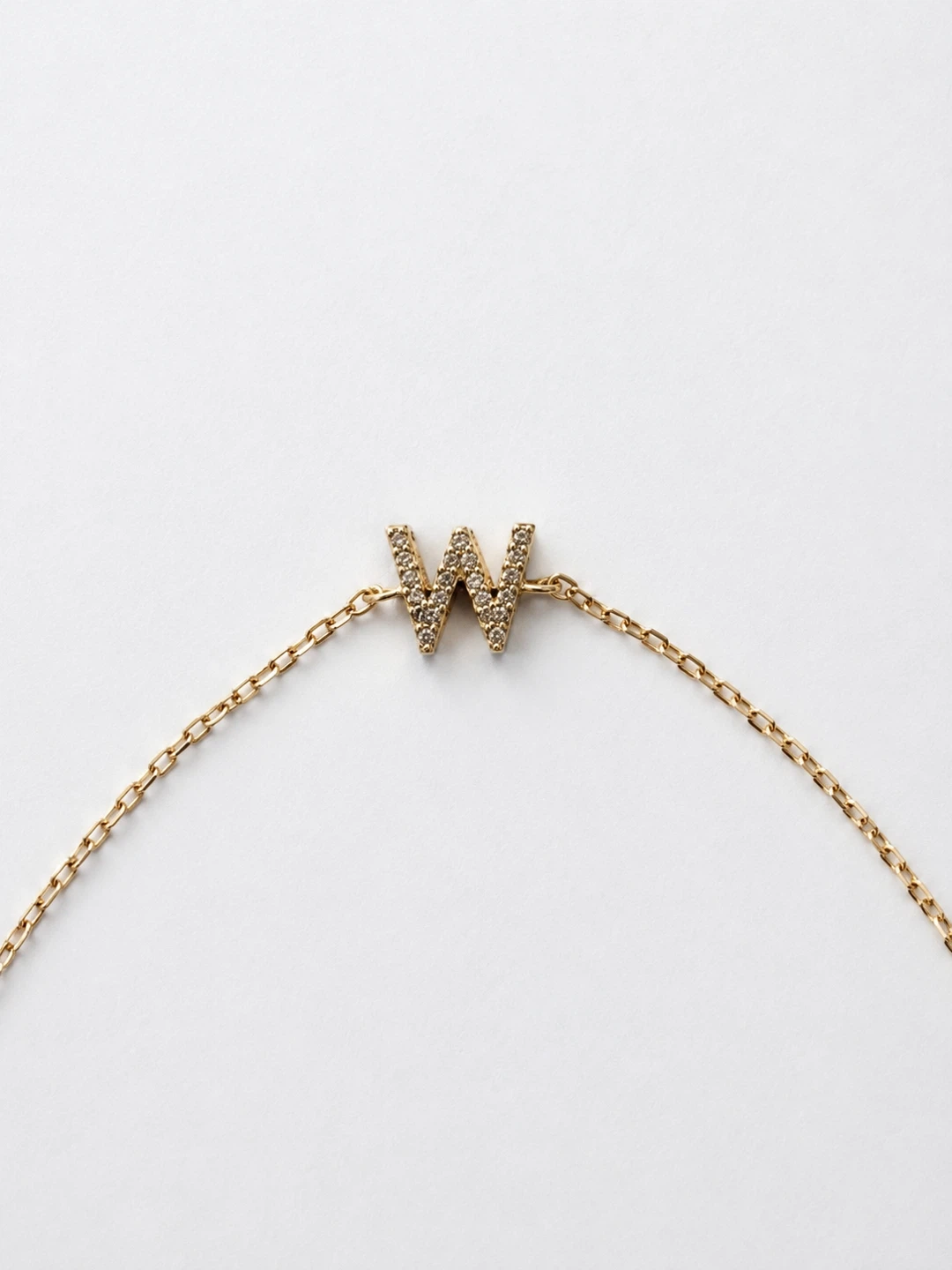 Mejuri Diamond Letter “W” Bracelet – Gold & Natural Diamonds - photo 4