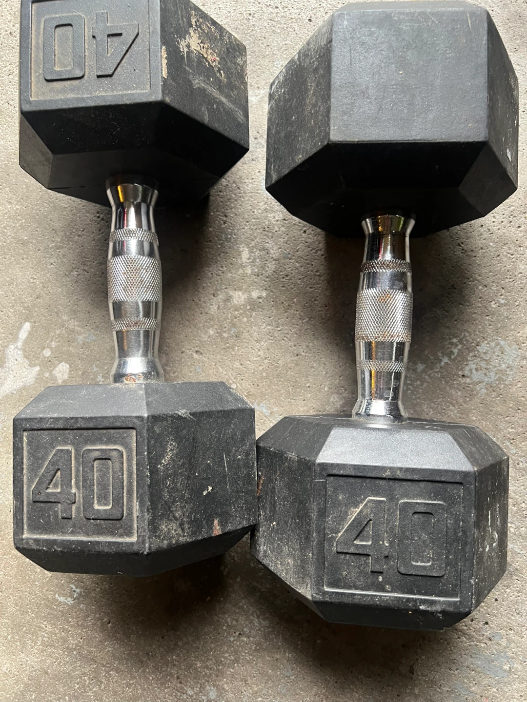 Iron Grip 40lb Dumbbells (Pair) (best offer)