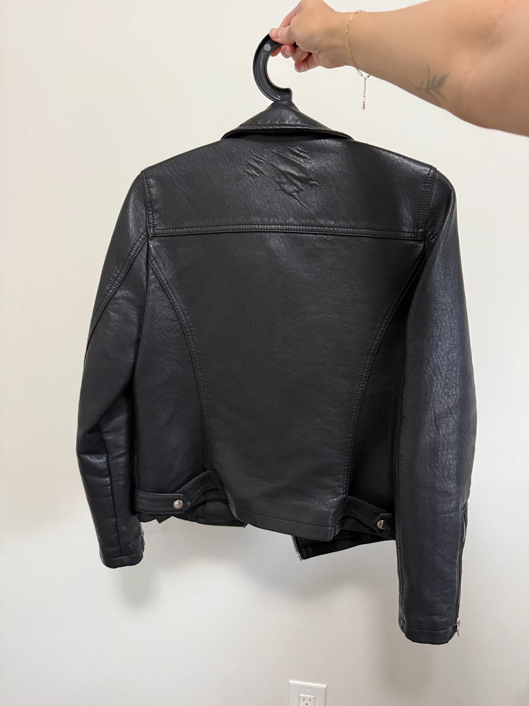TOPSHOP Black Faux Leather Jacket - photo 4