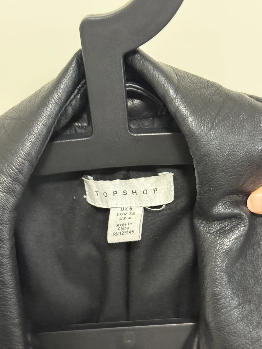 TOPSHOP Black Faux Leather Jacket - photo 5