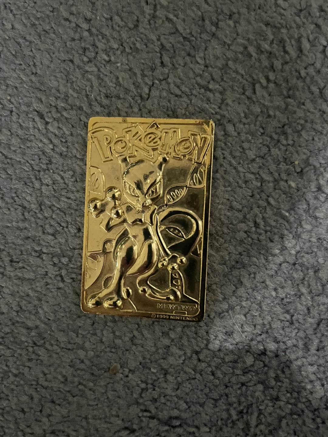 Gold Plated Pokemon Mewtwo Card Replica - photo 2