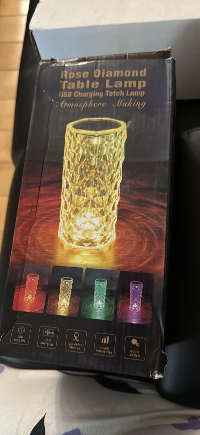 Rose Diamond Table Lamp USB Charging Touch Lamp - photo 3