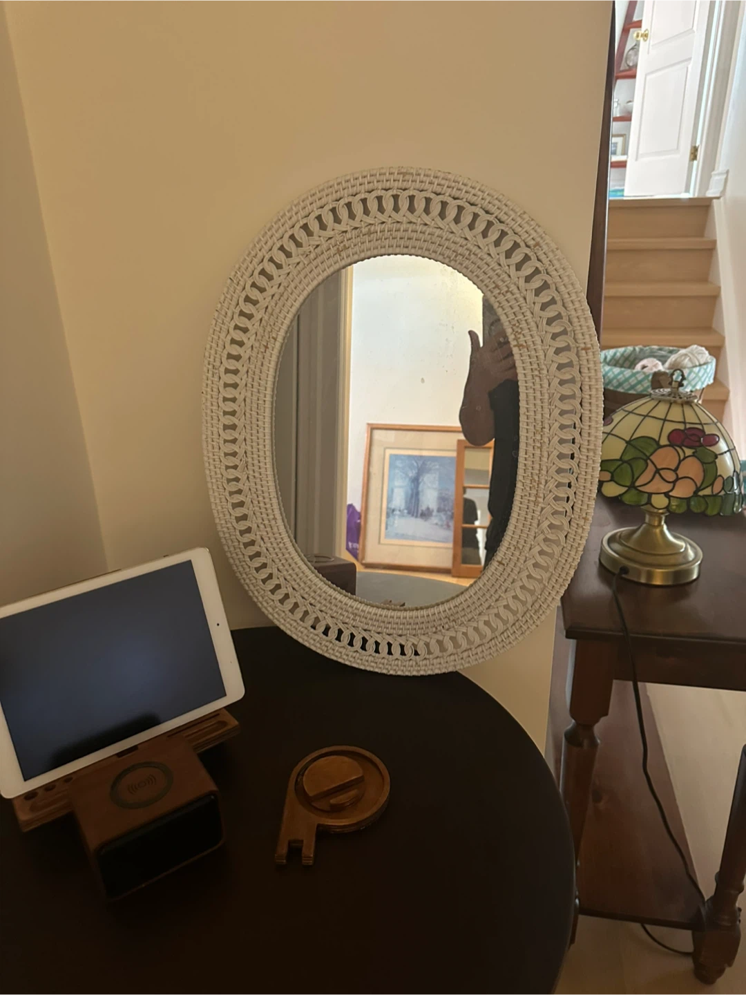 Oval Rattan Mirror