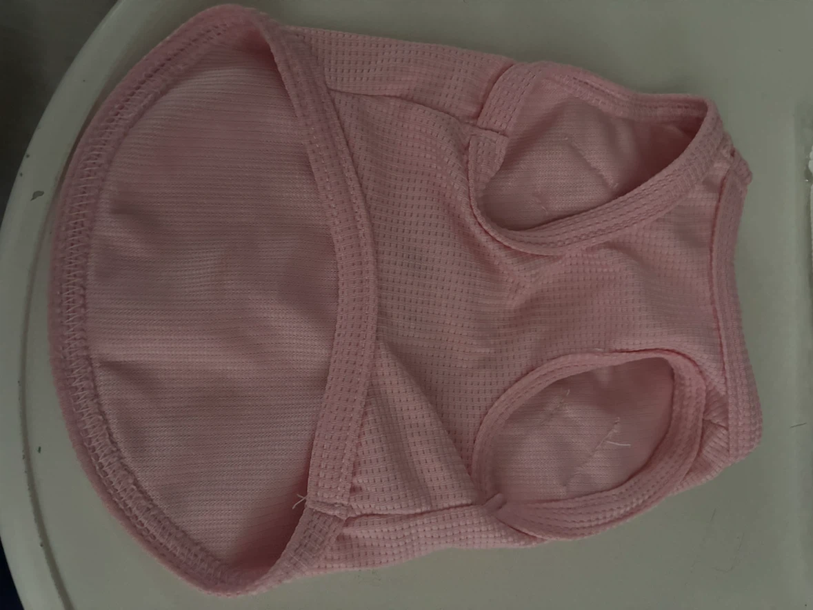Pink Dog Shirt with Pig Face Design
