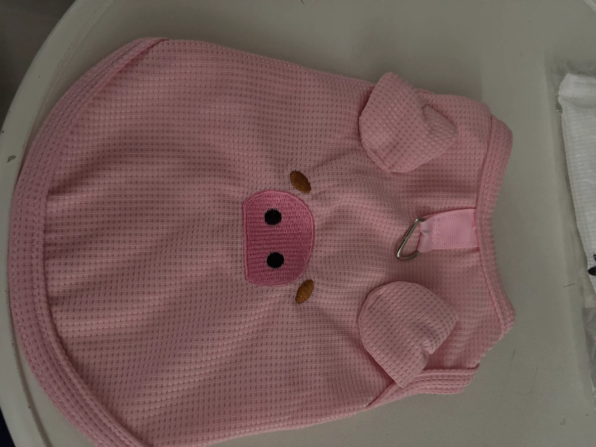 Pink Dog Shirt with Pig Face Design - photo 3