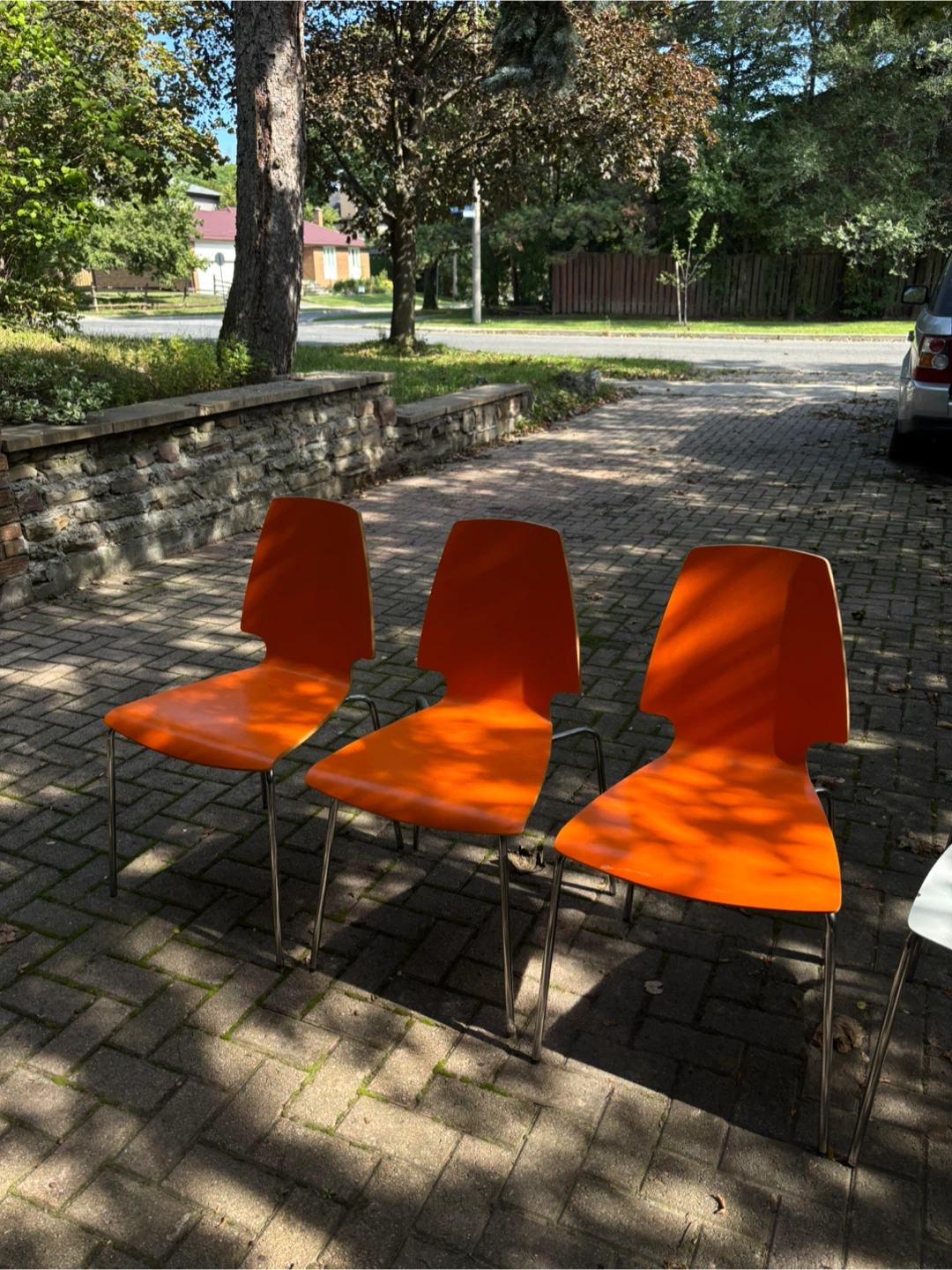 Orange Chairs (Set of 3)