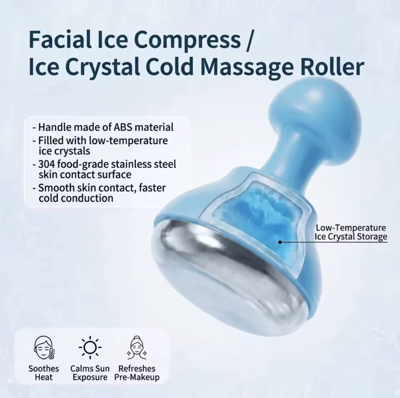 Facial Ice Compress / Ice Crystal Cold Massage Roller