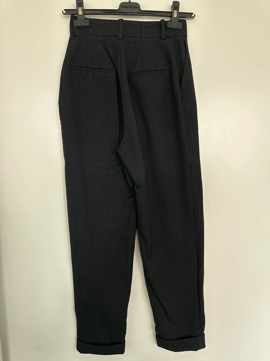 ZARA Pinstripe Trousers - Black - XS fits XXS - photo 2