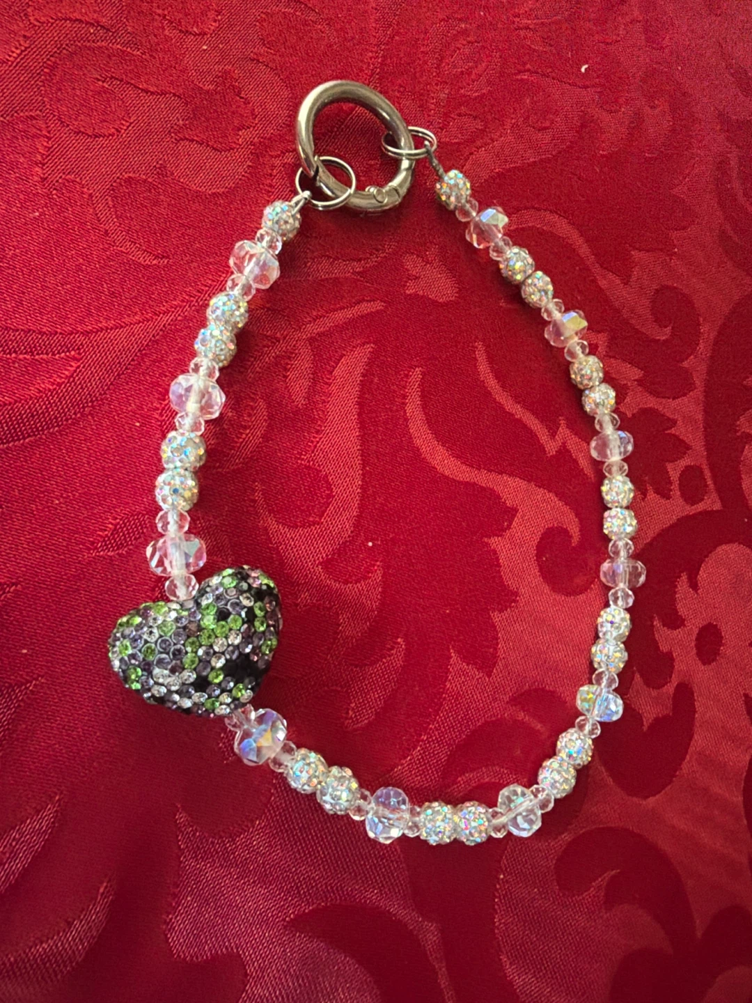 Sparkly Heart Keychain and Ring Set - photo 2