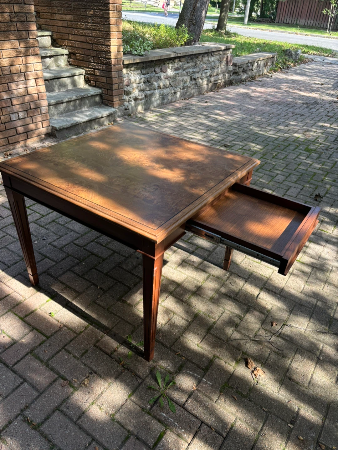 Wooden Table with Drawers - photo 2