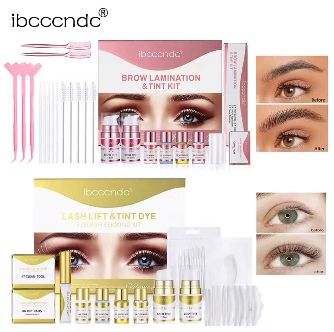 Brow Lamination & Tint Kit and Lash Lift Kit