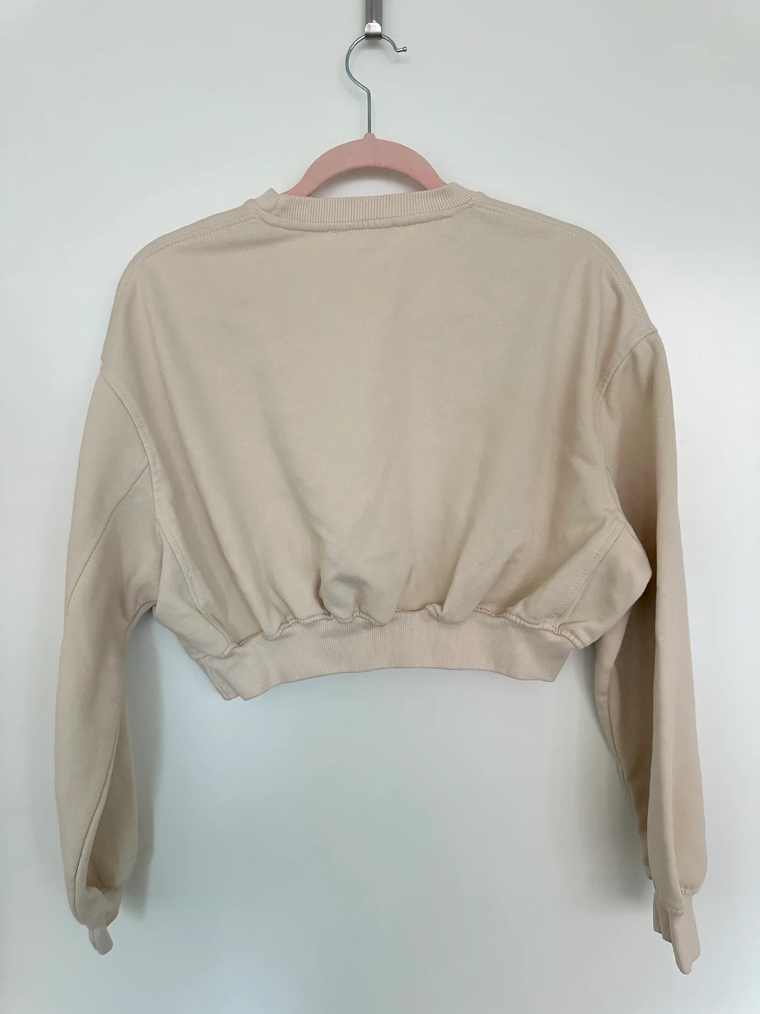 ZARA Beige Cropped Sweatshirt - photo 2