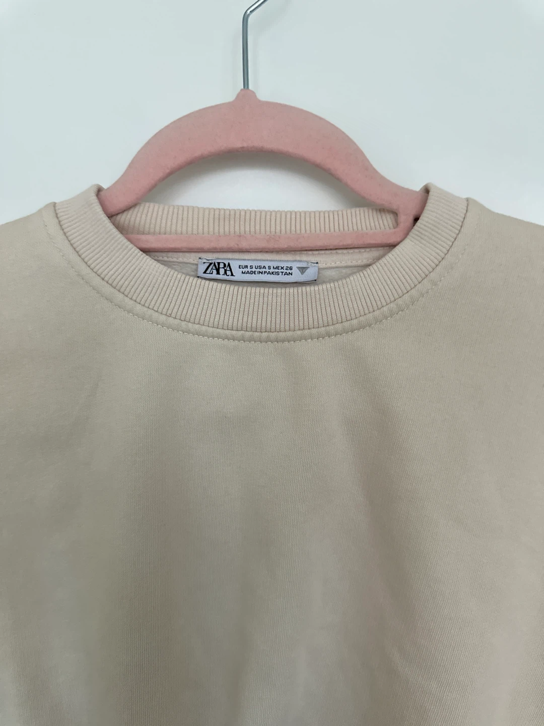 ZARA Beige Cropped Sweatshirt - photo 3