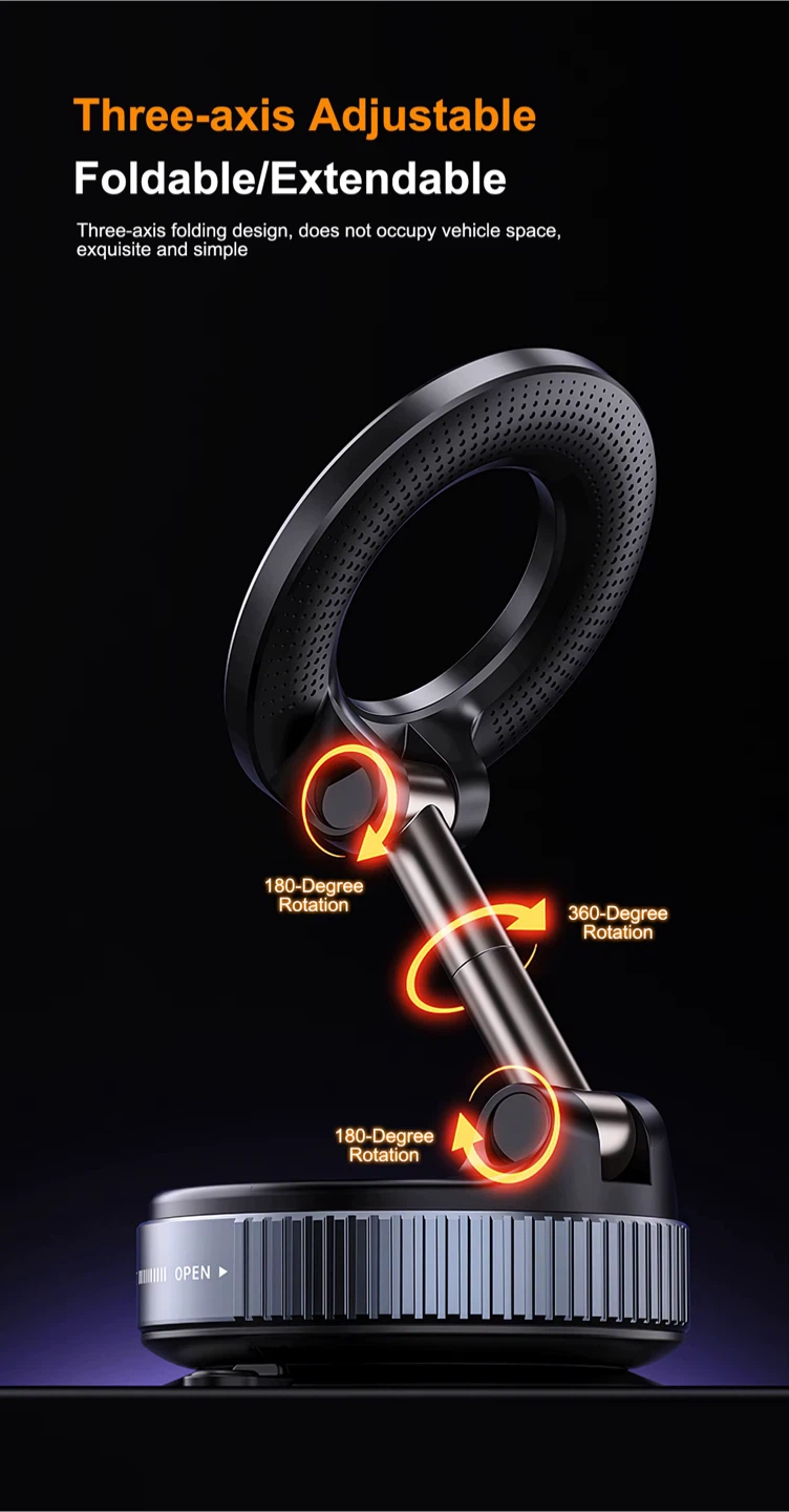 MagSafe Vacuum Suction Phone Mount – 360° Adjustable - photo 4