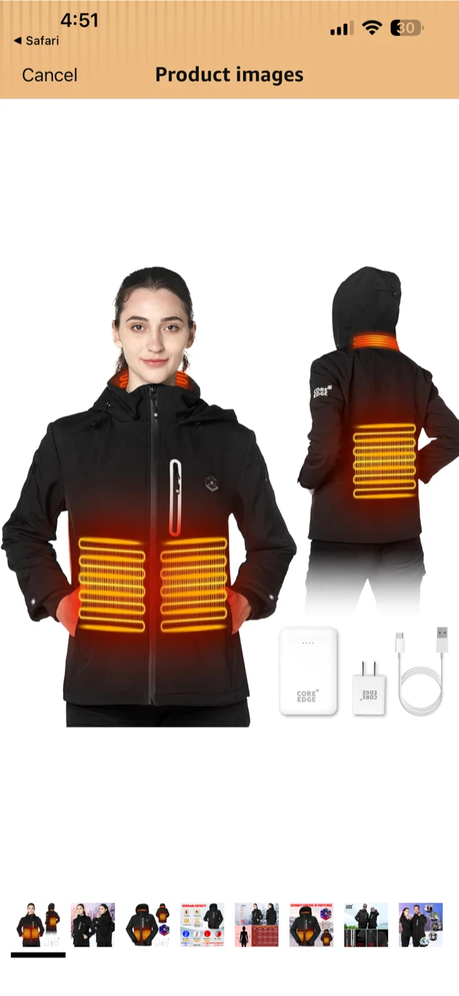 BNWT CoreEdge Heated Jacket - Size XL Women