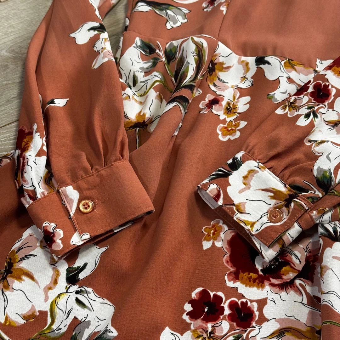 KORALLINE Floral Print Ruffle Dress Size M - photo 5