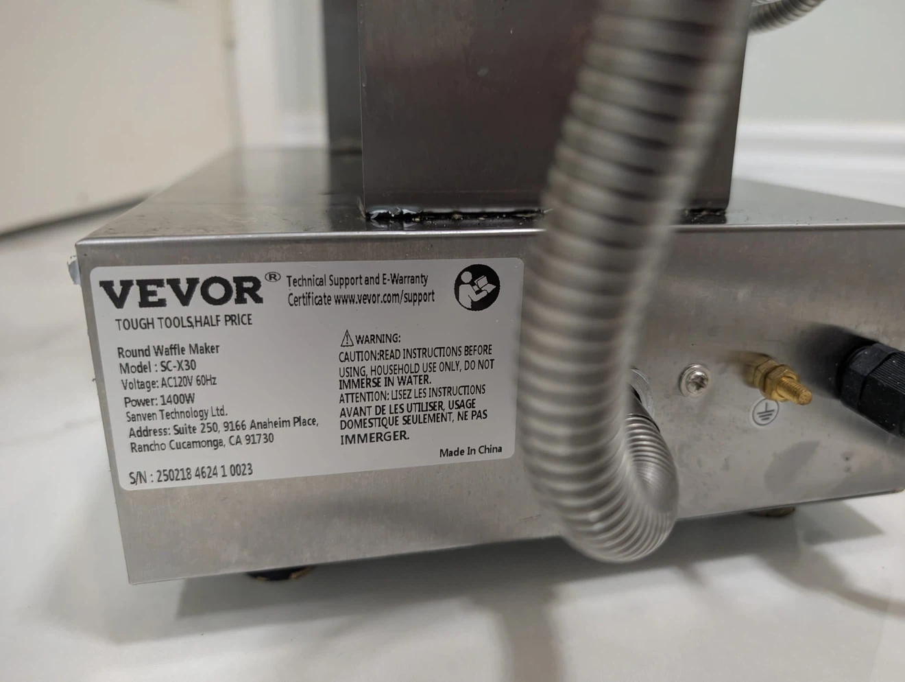 Vevor Round Waffle Maker SC-X30 - photo 4