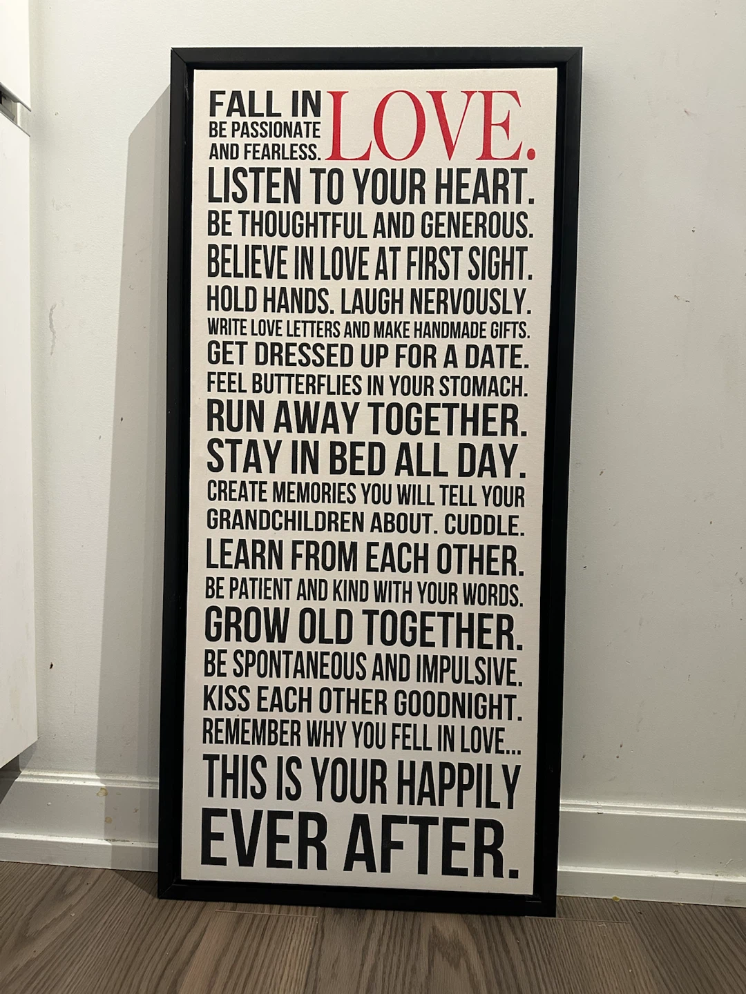 Framed "Love" Inspirational Wall Art