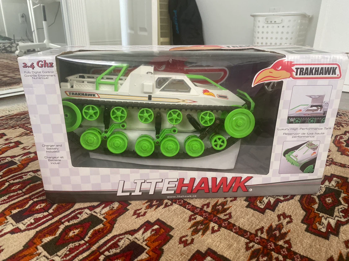 LiteHawk TrakHawk Remote Control Tank - White/Green