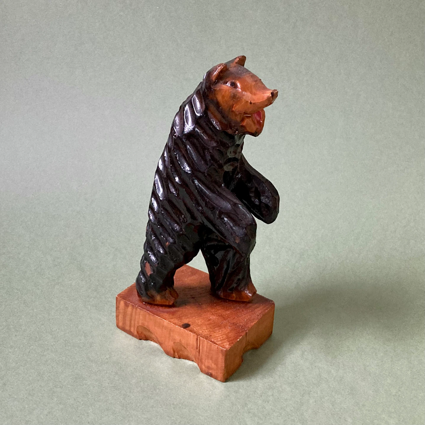 Vintage Folk Art Bear Carving