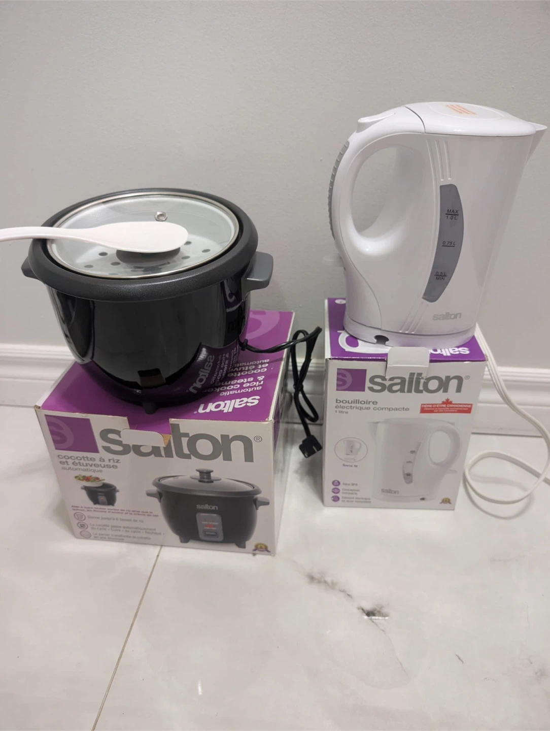 Salton 1 Litre Electric Kettle & Rice Cooker and Steamer