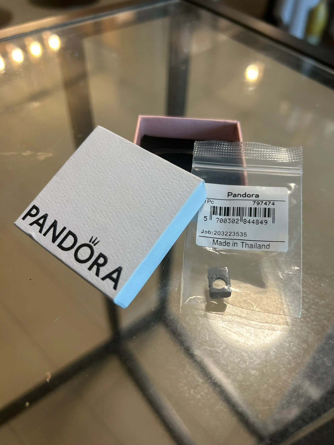 Pandora Sterling Silver Letter T Alphabet Charm - photo 2