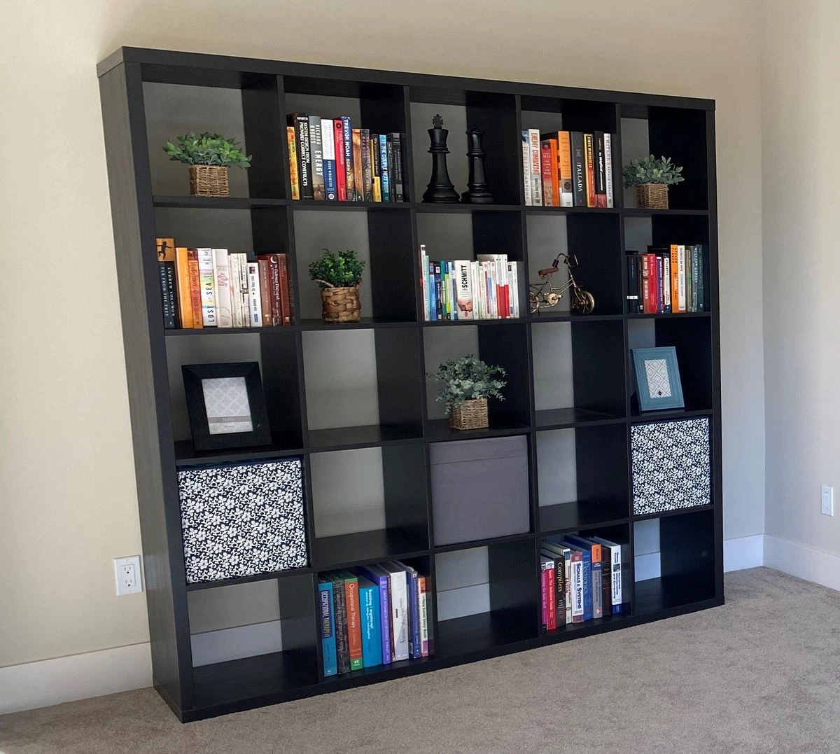 Black Cube Storage Shelving Unit