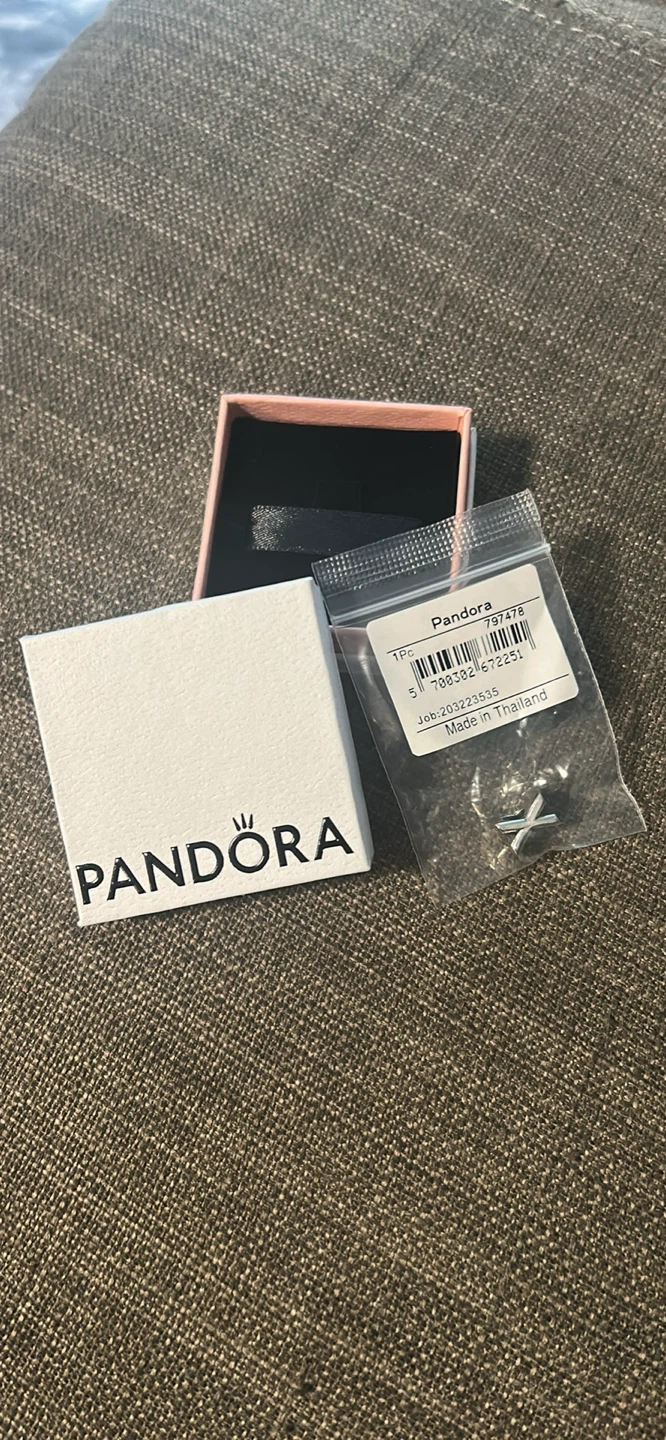 Pandora Sterling Silver 'X' Charm Bead - photo 2