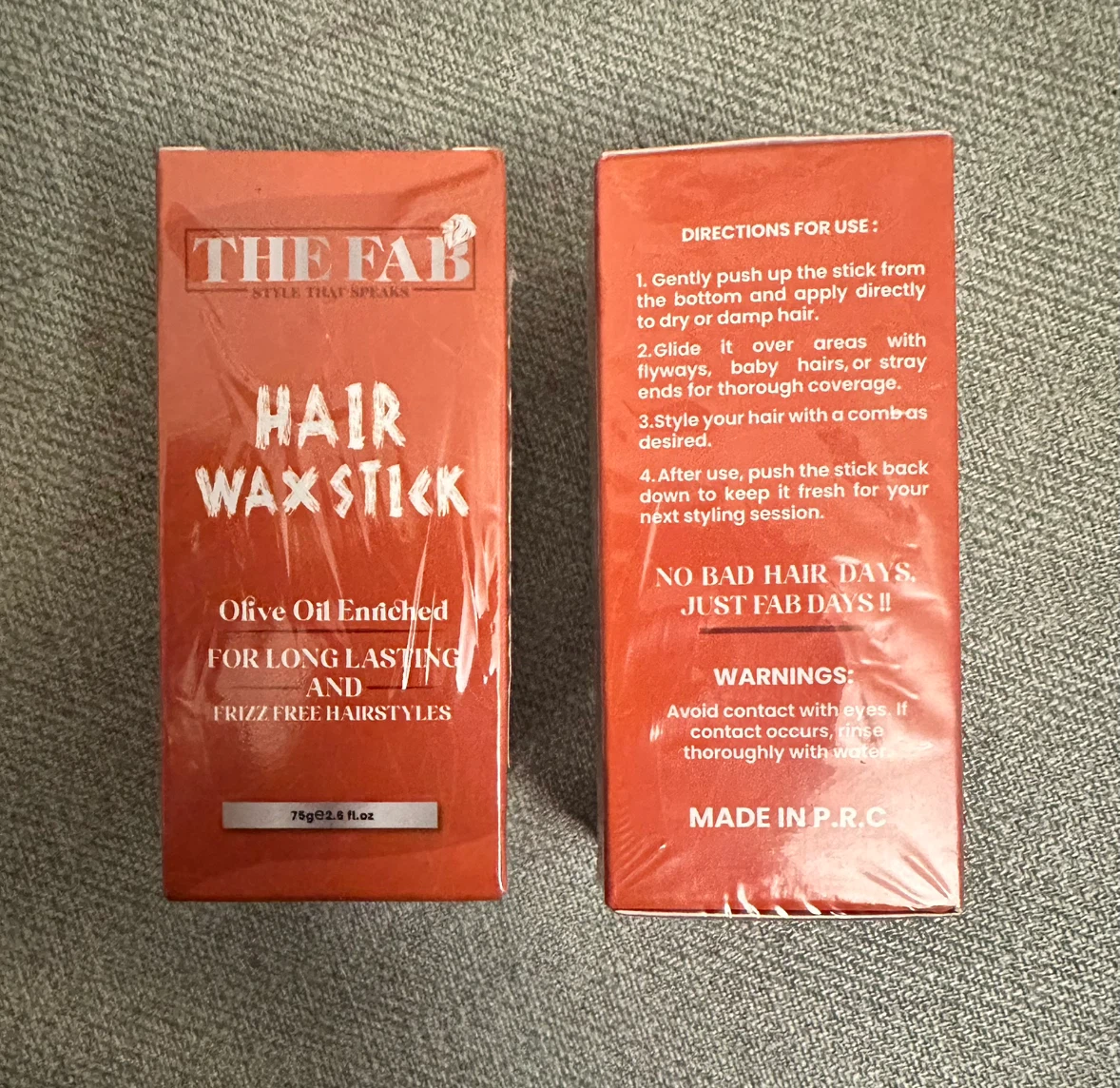 The Fab Hair Wax Stick Olive Oil Enriched 75g
