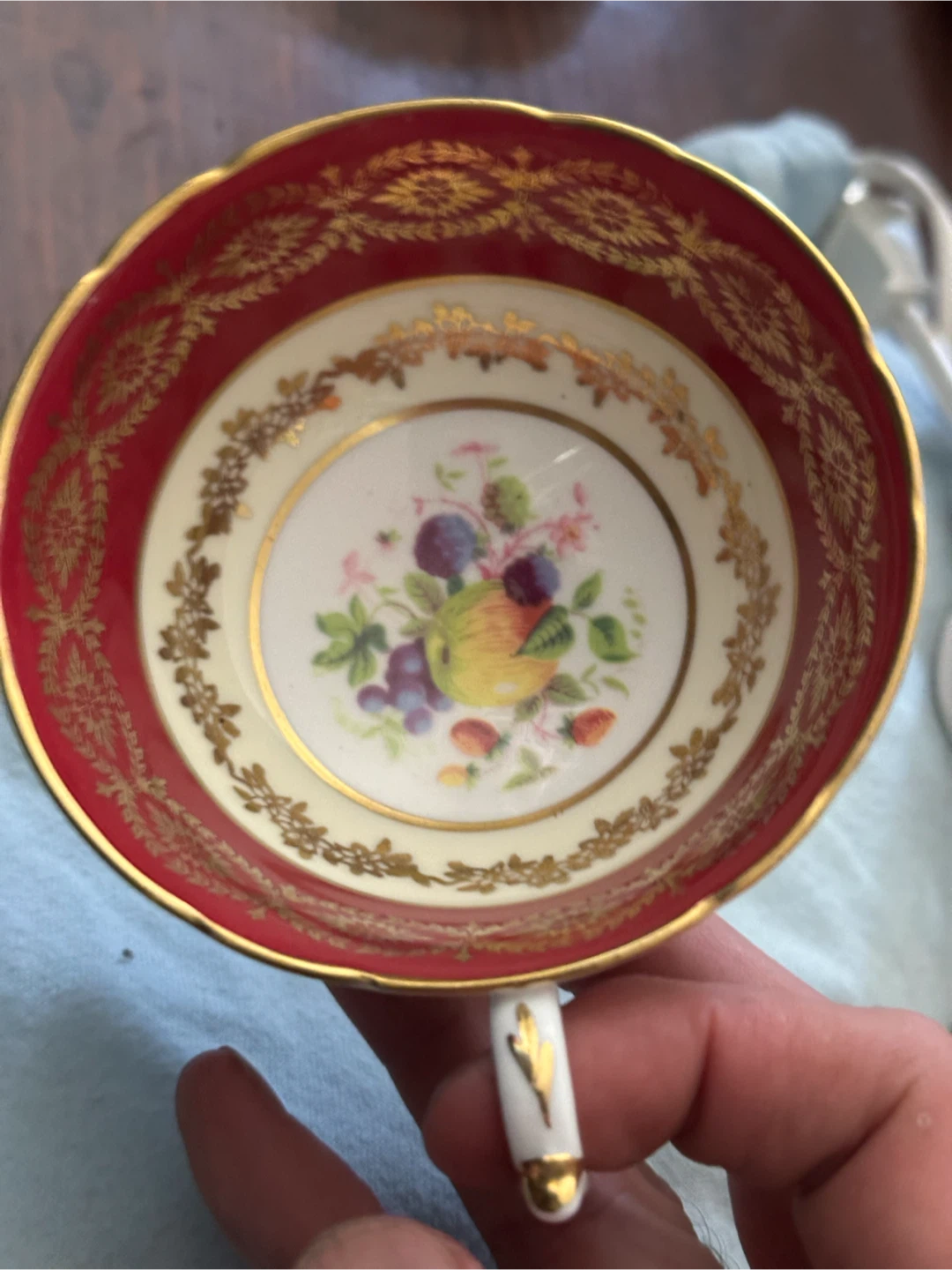 Paragon Royal Warrant Fruit Tea Cup Saucer Mint 1960s - photo 3