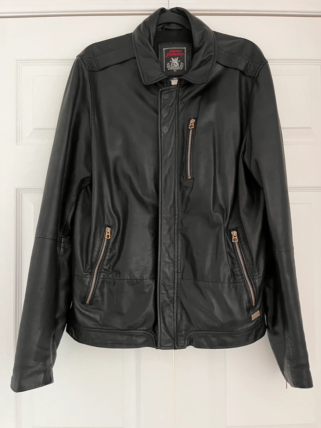Diesel Black Leather Jacket
