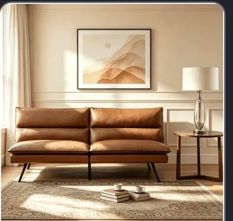 Brown Leather Sofa