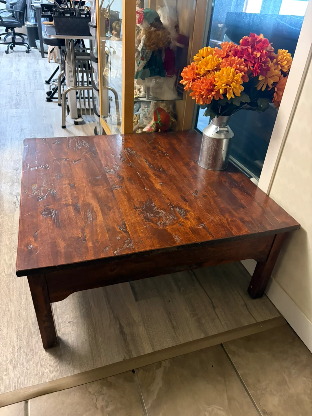Cherry wood coffee table