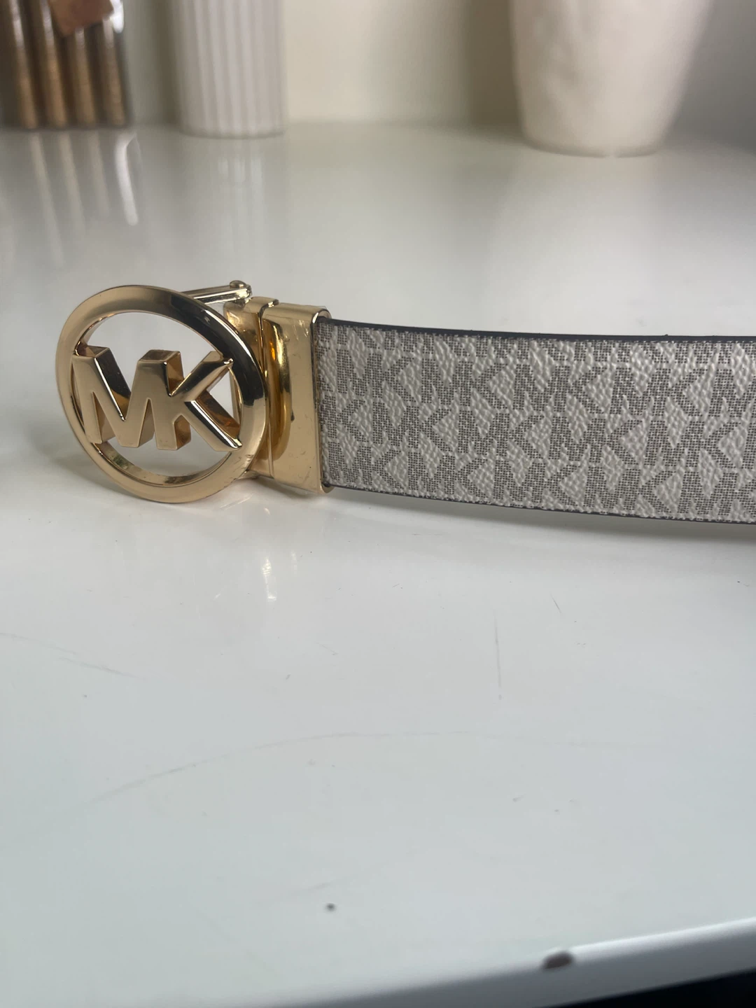 Michael Kors MK Logo Reversible Belt