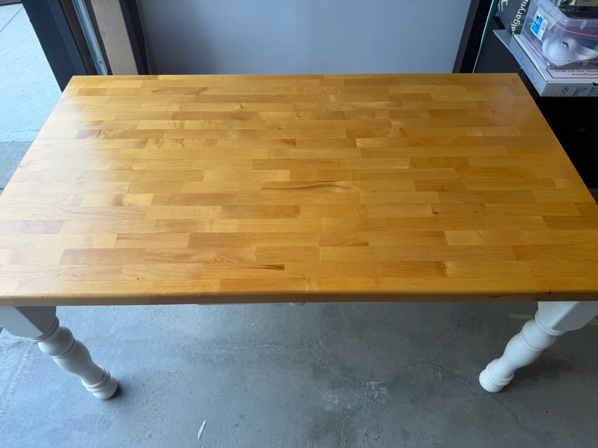 Wooden Kitchen Table with Drawer - photo 2