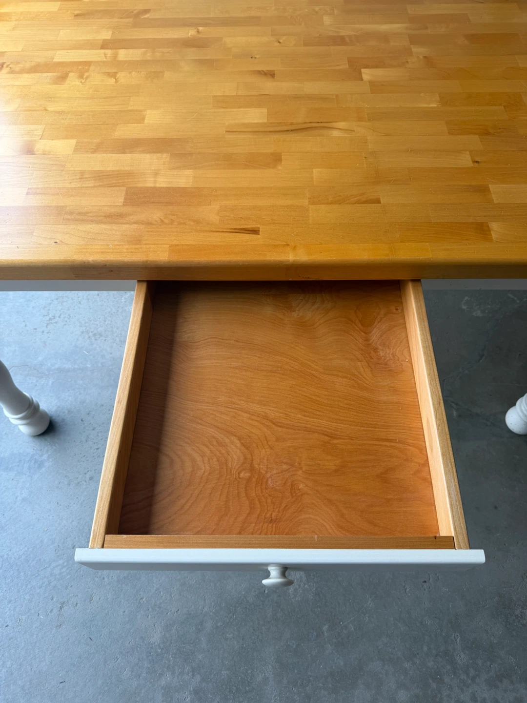 Wooden Kitchen Table with Drawer - photo 3