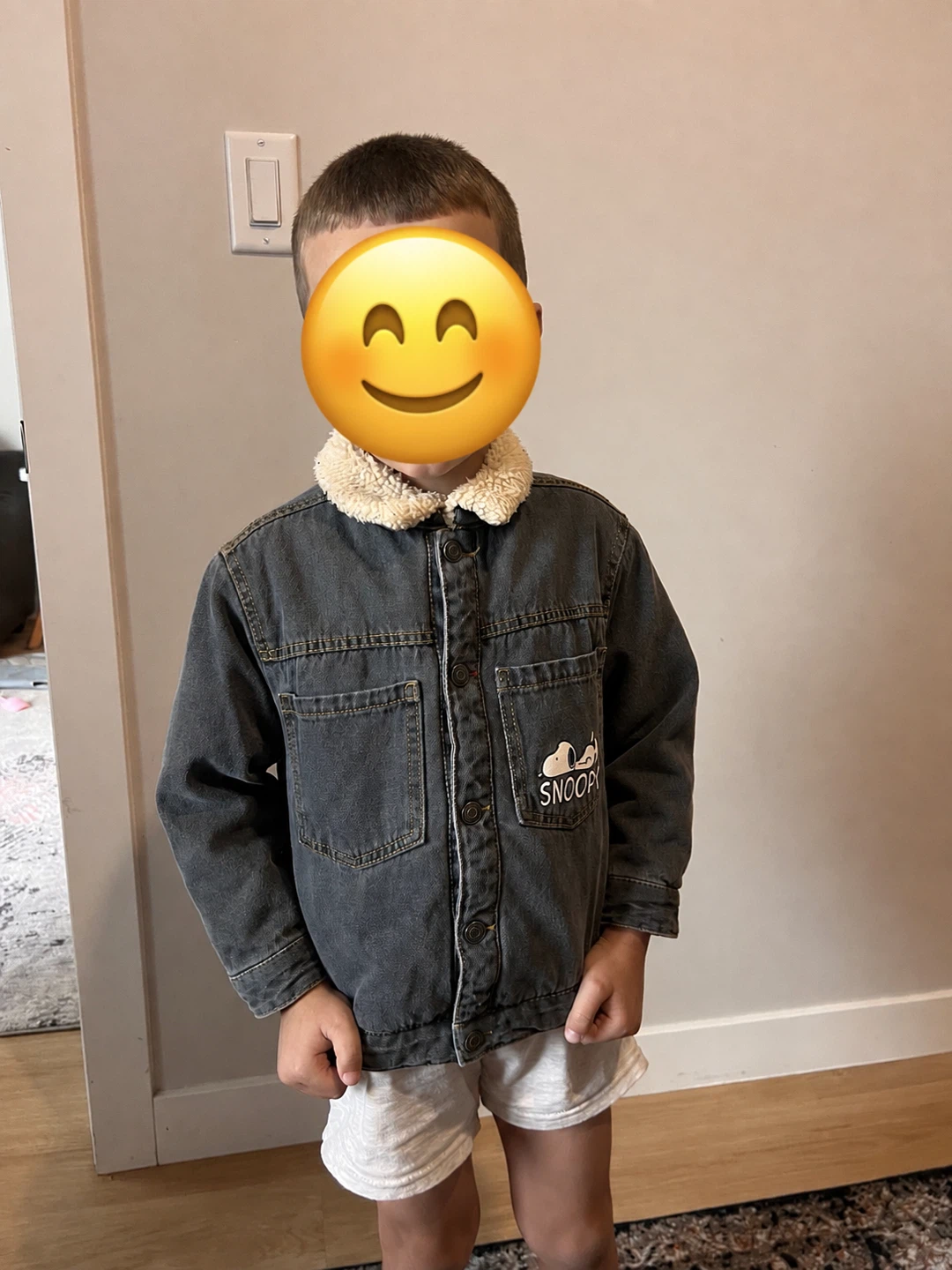 Zara Kids Denim Jacket with Snoopy Graphic - Size 4-5 Years - photo 3