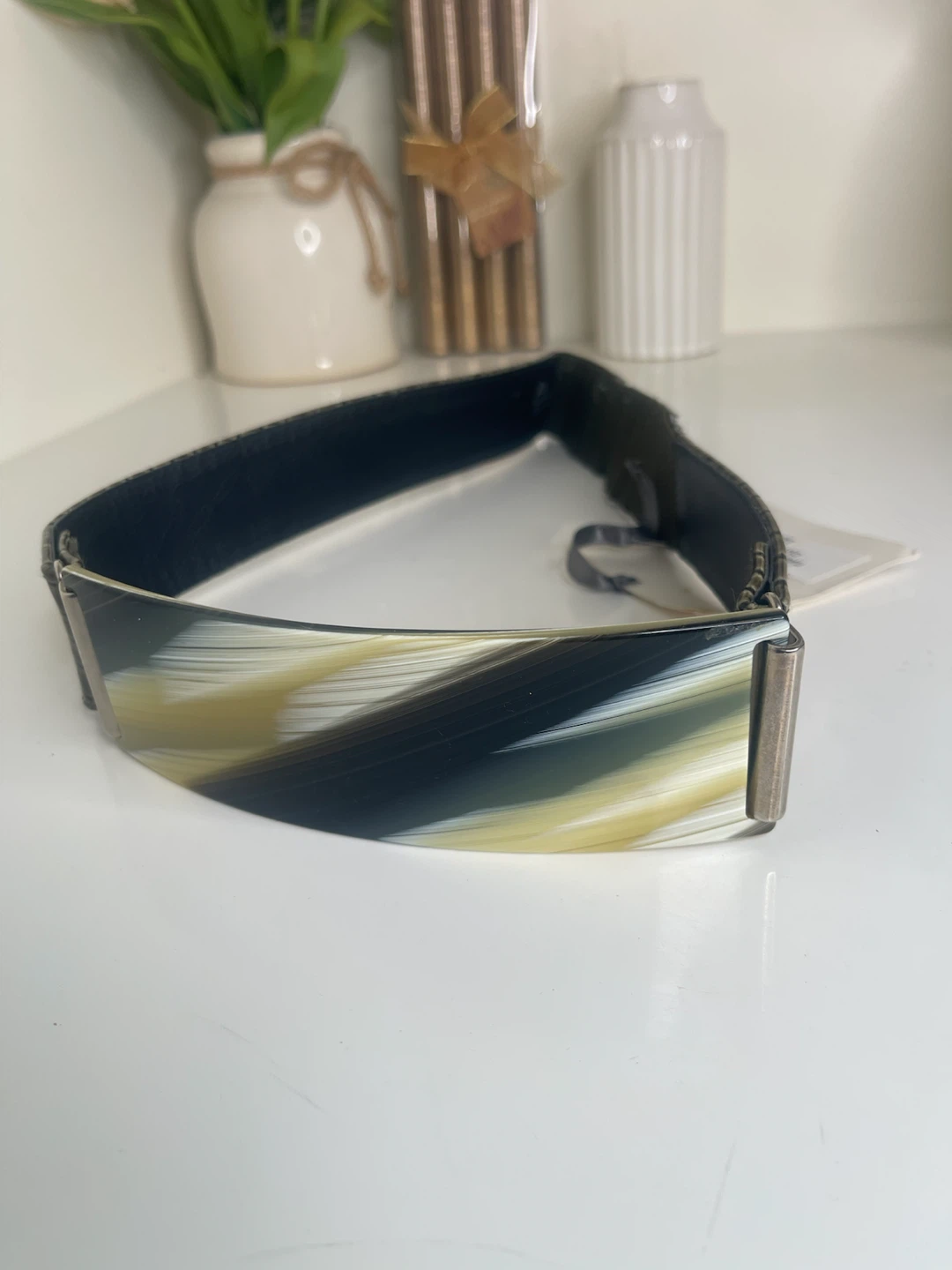 Italian Resin Belt - Olive - Size L - photo 5