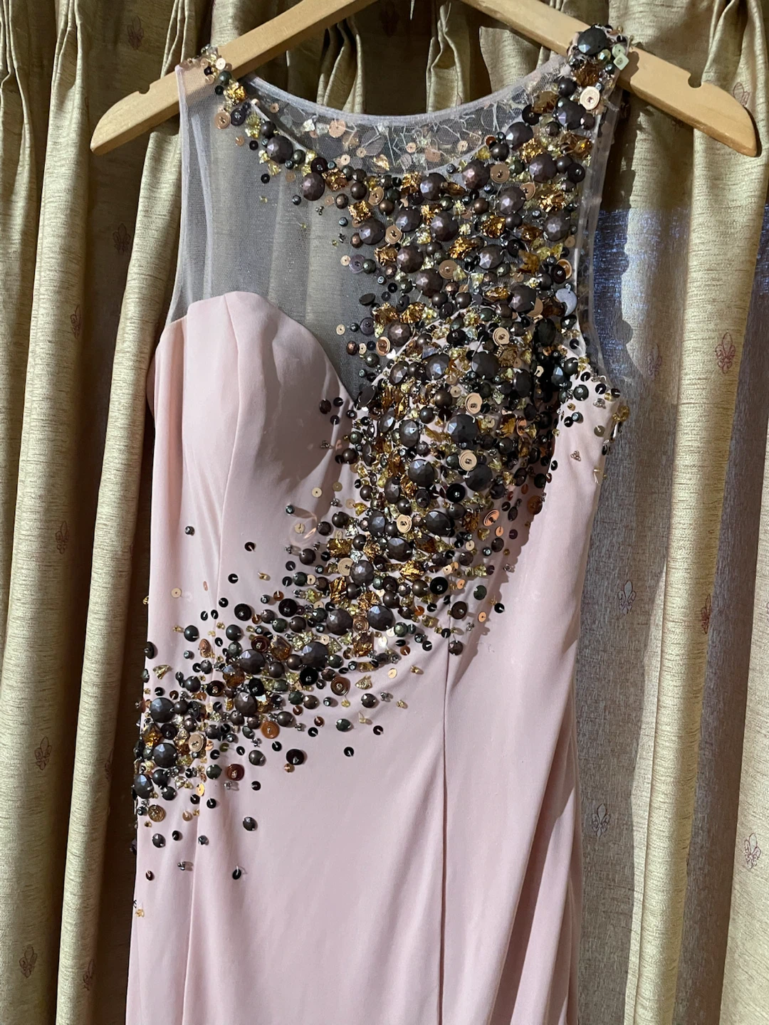 Blush Pink Beaded Evening Gown by Tony Bowls - photo 2