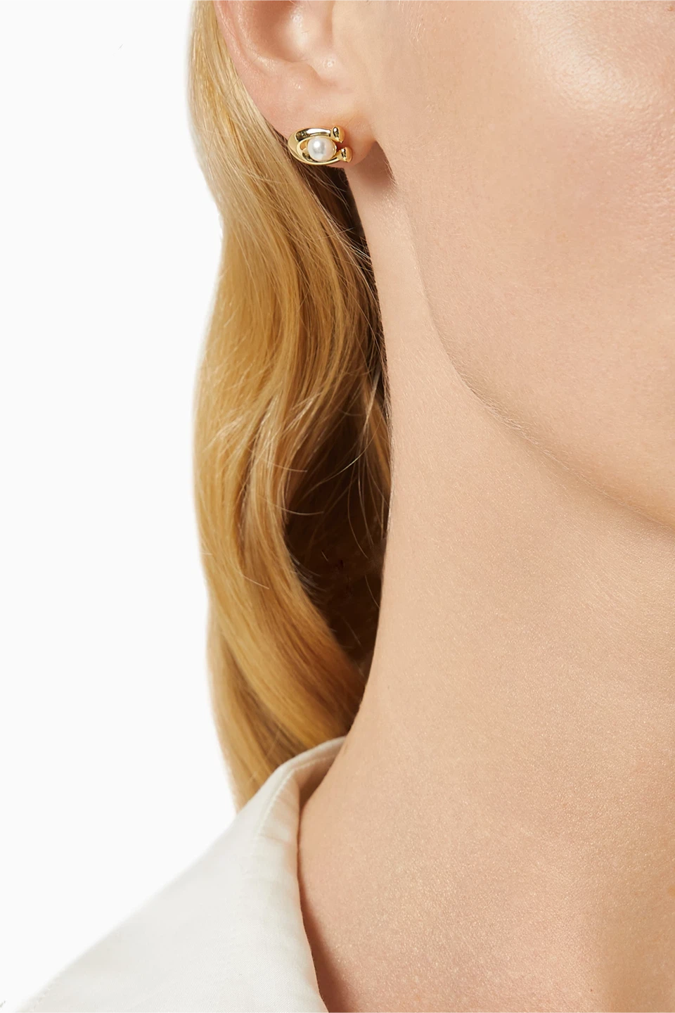 Coach C Logo Pearl Stud Earrings - photo 2