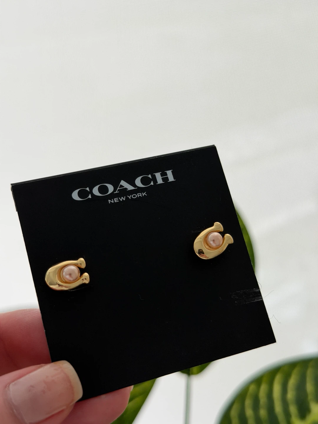 Coach C Logo Pearl Stud Earrings - photo 3