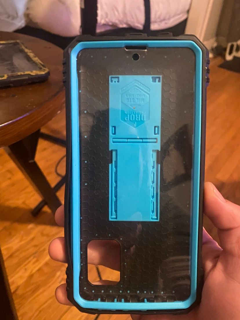 Blue and Black Rugged Phone Case with Kickstand