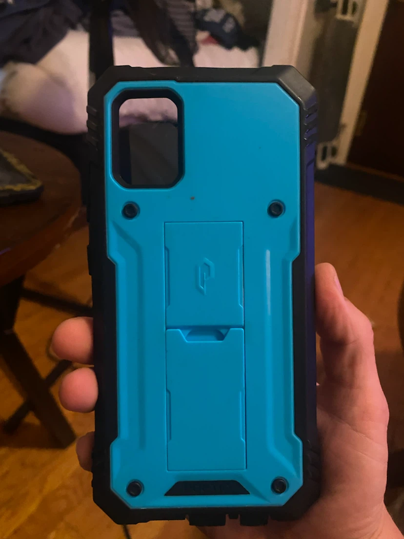 Blue and Black Rugged Phone Case with Kickstand - photo 2