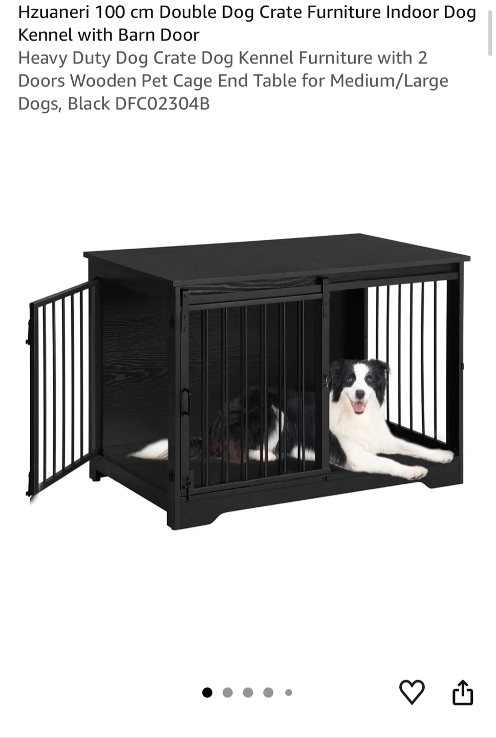 Wooden Dog Crate w/ Barn Door